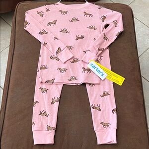 Carter’s Horse Pajamas Pink/Brown Horse Sz 5 New With Tags